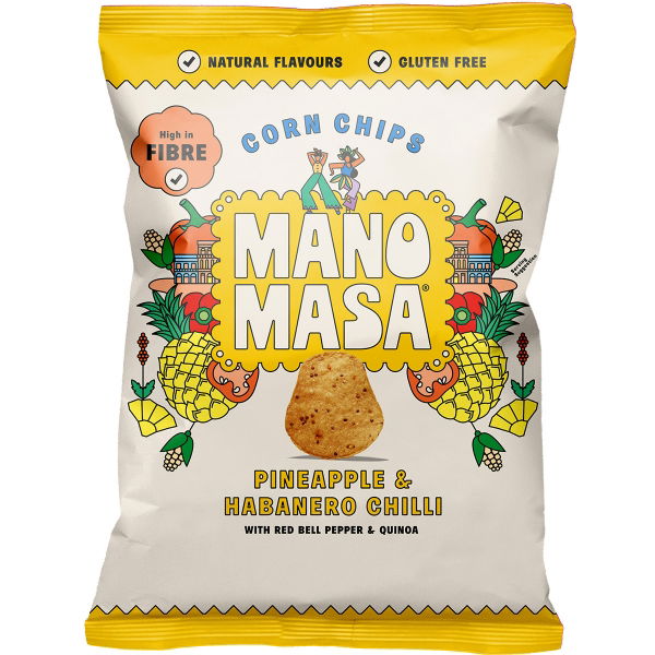 Manomasa Tortillas GF - Pineapple & Habanero Chilli (12x140