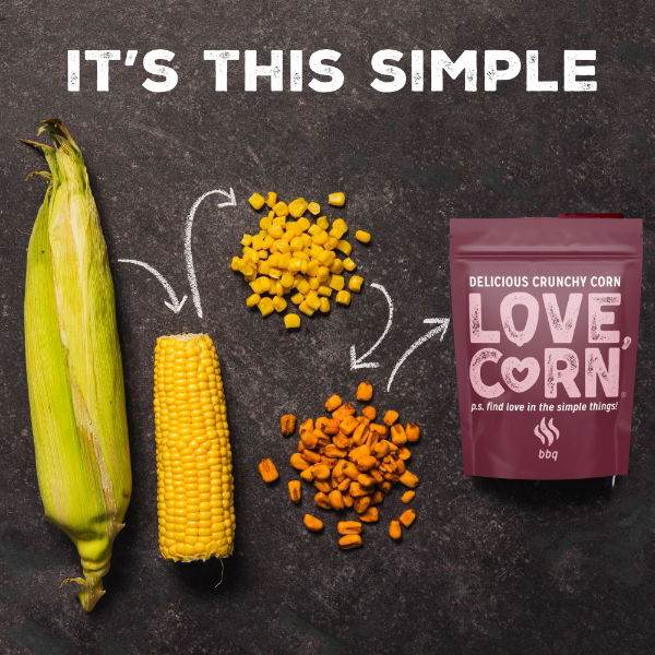 LOVE CORN - BBQ Cruchy Corn (6x115g)