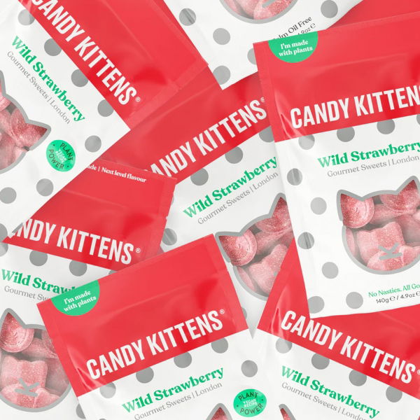 Candy Kittens - Wild Strawberry Gourmet Sweets (10x140g)