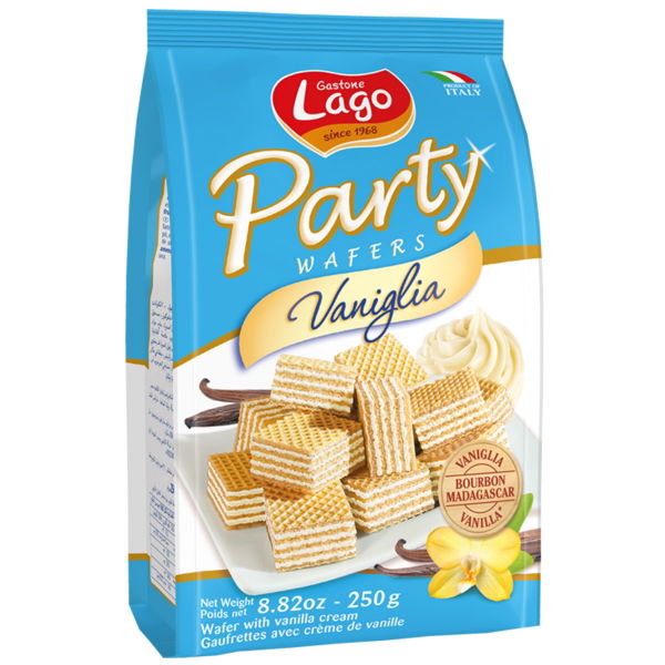 Lago - PARTY WAFERS Vanilla (10x250g)