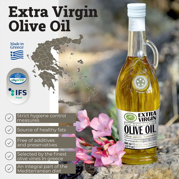 KORVEL - Greek Extra Virgin Olive Oil (6x500ml)