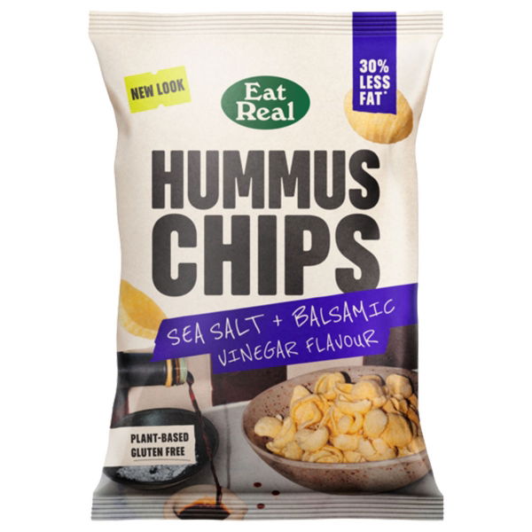 Eat Real GF - Hummus Chips Sea Salt & Balsamic (10x110g)