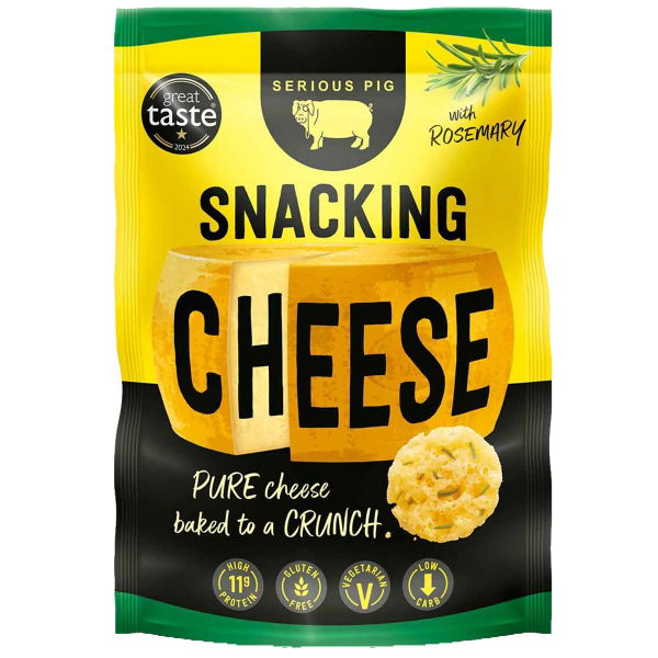 Serious Pig - GF Crunchy Snacking Cheese 'ROSEMARY' (12x24g)