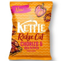 Kettle Chips - Ridge Cut Chorizo & Red Pepper (8x130g)