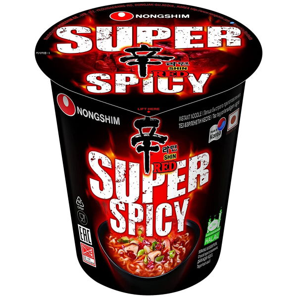 Nongshim - 'Cup' SHIN RED Super Spicy (12x68g)