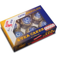 TUNNOCK'S - 6 Pack Tea Cakes DARK Choc (12x144g)