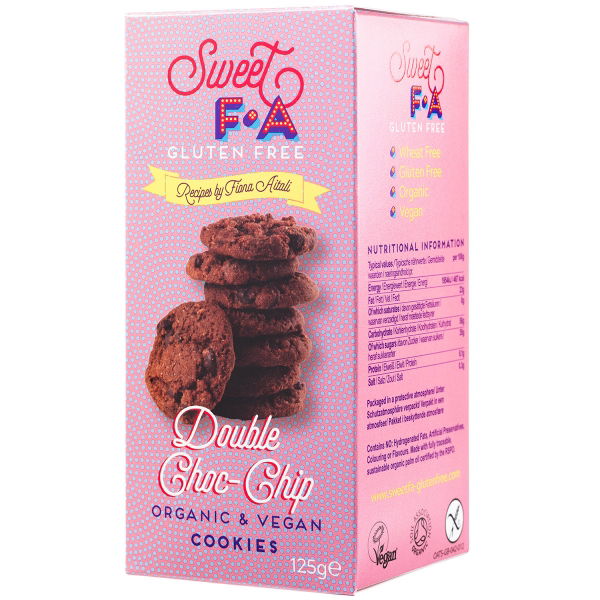 Sweet FA - Gluten Free Double Choc Chip Cookies (12x125g)