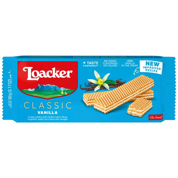 Loacker - LARGE Vanilla Creme Wafer (28x90g)