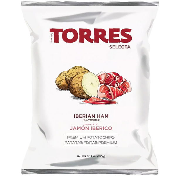 TORRES GF - Potato Chips Iberian Ham (15x150g)