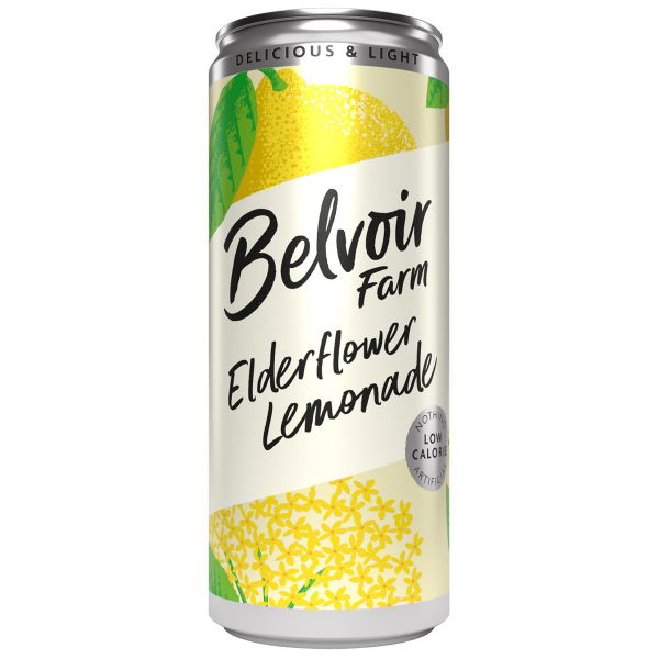 Belvoir Farm - 'Cans' Elderflower Lemonade (12x330ml)