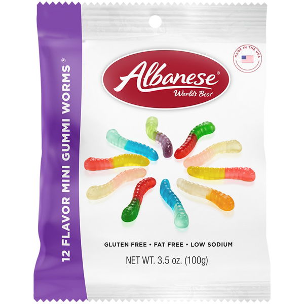 Albanese - 12 Flavour Gummi Worms (12x100g)