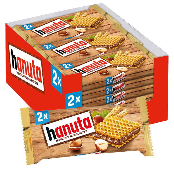 HANUTA - '2 PK' Original Choc Hazelnut Waffle Slices (18x44g