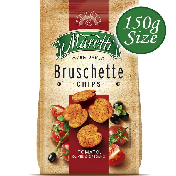 Maretti Bruschette - LARGE Tomato Olives & Oregano (14x150g)