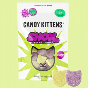 Candy Kittens - Sour SHOX Blackcurrant & Lime (10x140g)