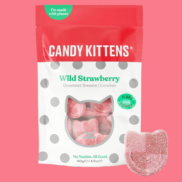 Candy Kittens - Wild Strawberry Gourmet Sweets (10x140g)