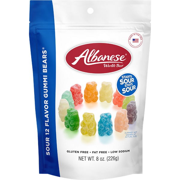 Albanese - SHARE BAG 12 Flavour Sour Gummi Bears (6x255g)