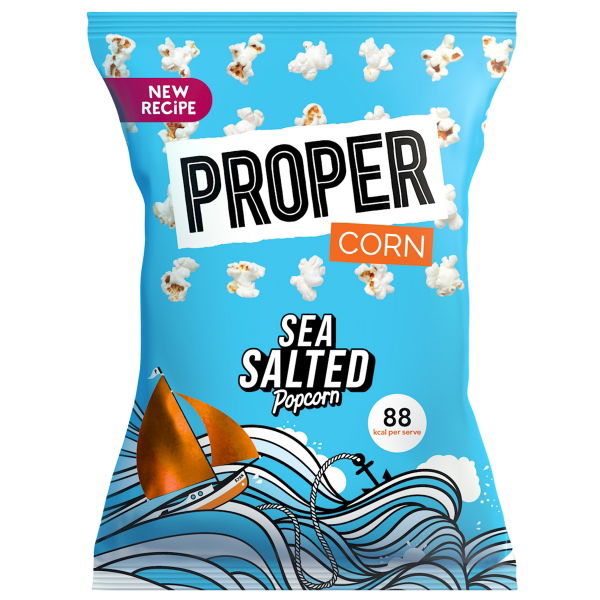 PROPER - CORN 'Sea Salted' Popcorn (8x70g)