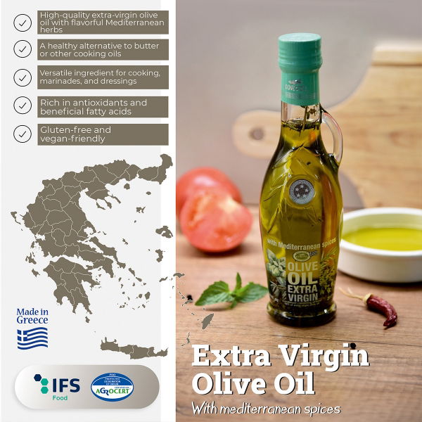 KORVEL - Greek HERB Infused Extra Virgin Olive Oil (6x250ml)