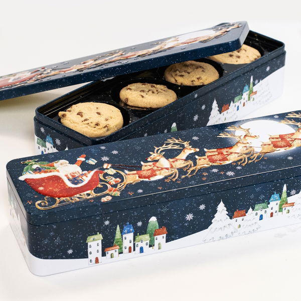 Farmhouse - Flying Santa Milk Choc Chip Tin (12x225g)