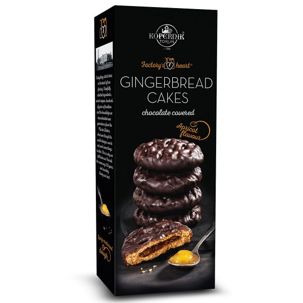 Kopernik - Chocolate covered Gingerbread w. Apricot (14x145g