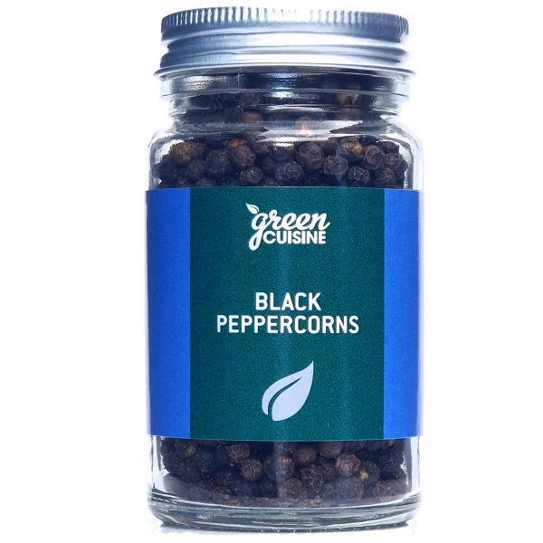 Green Cuisine 'Jars' - Peppercorns Black (6x55g)