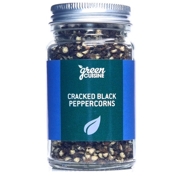 Green Cuisine 'Jars' - Peppercorns Cracked (6x50g)
