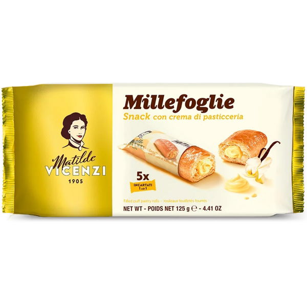 Vicenzi - 'Millefoglie' Vanilla Puff Pastry (16x125g)