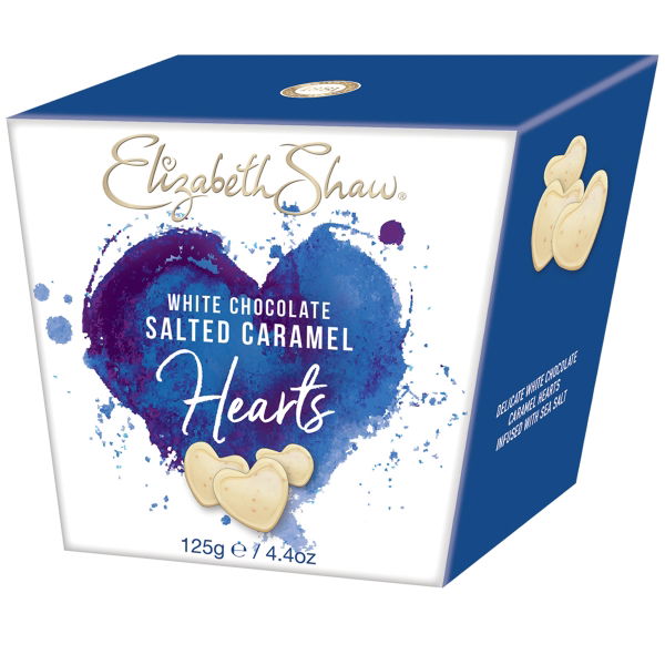 Elizabeth Shaw - 'Hearts' White Choc Salted Caramel (8x125g)