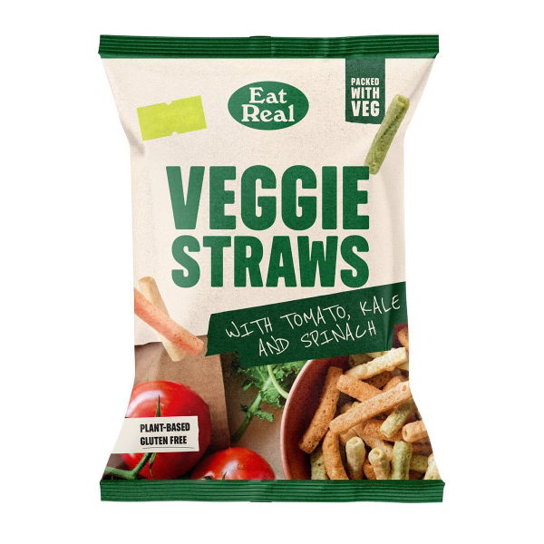Eat Real GF - SMALL Veggie Straws Kale, Tom, Spinac (18x45g)