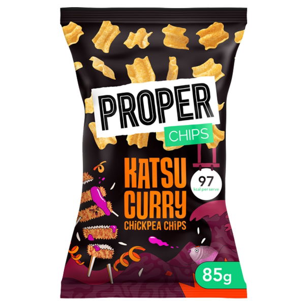 BBE 29/04/25 PROPER - CHIPS 'Katsu Curry' Chickpea Chips (8x