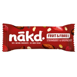 Nakd - GF FRUIT & FIBRE Bars Strawberry & Raspberry (16x44g)