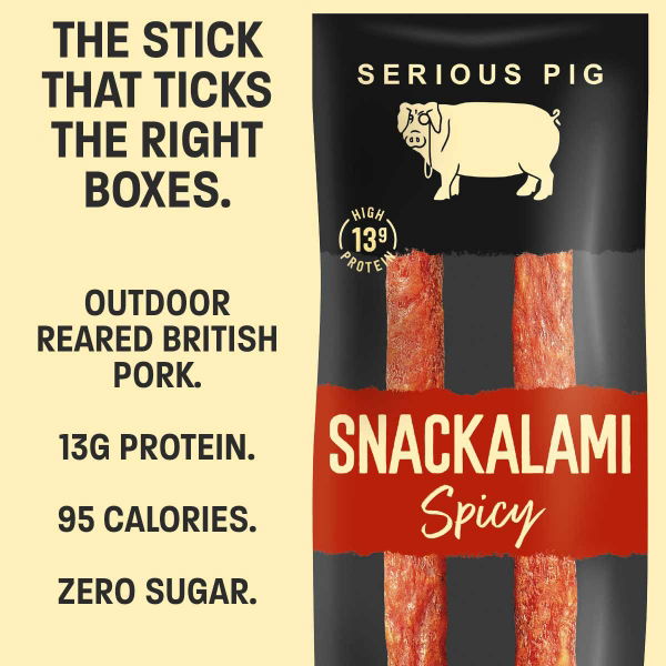 Serious Pig - GF SNACKALAMI 'Spicy' (12x30g)