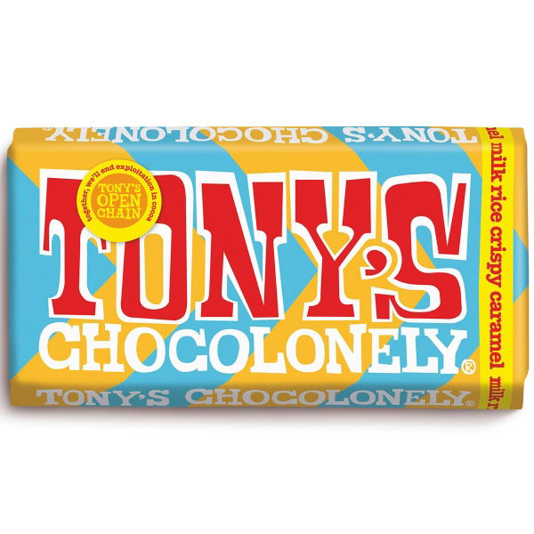 Tony's Chocolonely - Milk Choc Caramel Rice Crisp (15x180g)