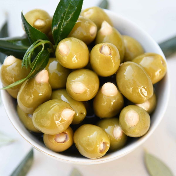 KORVEL - Olives Green stuffed with Almonds (12x290g)