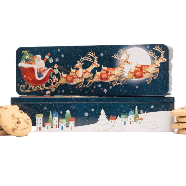 Farmhouse - Flying Santa Milk Choc Chip Tin (12x225g)